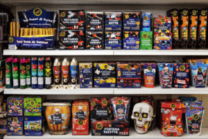 Fontane pirotecniche con miccia