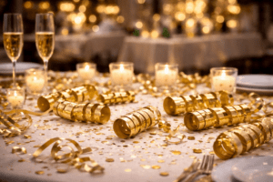 Stelle filanti allungabili color oro