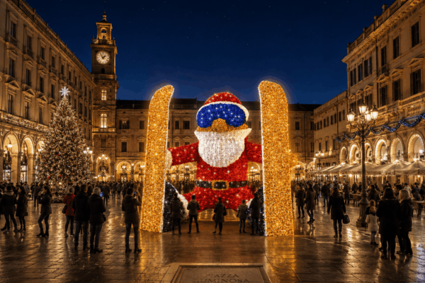 La Piazza di Babbo Natale Sciatore