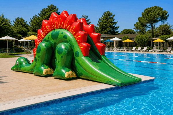 gonfiabile-dinosauro-piscina-pubblica-struttura-sportiva-balneare