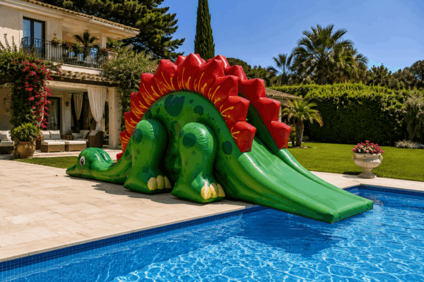 gonfiabile-dinosauro-villa-privata-piscina