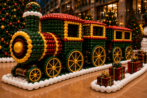 Christmas Balloon Train