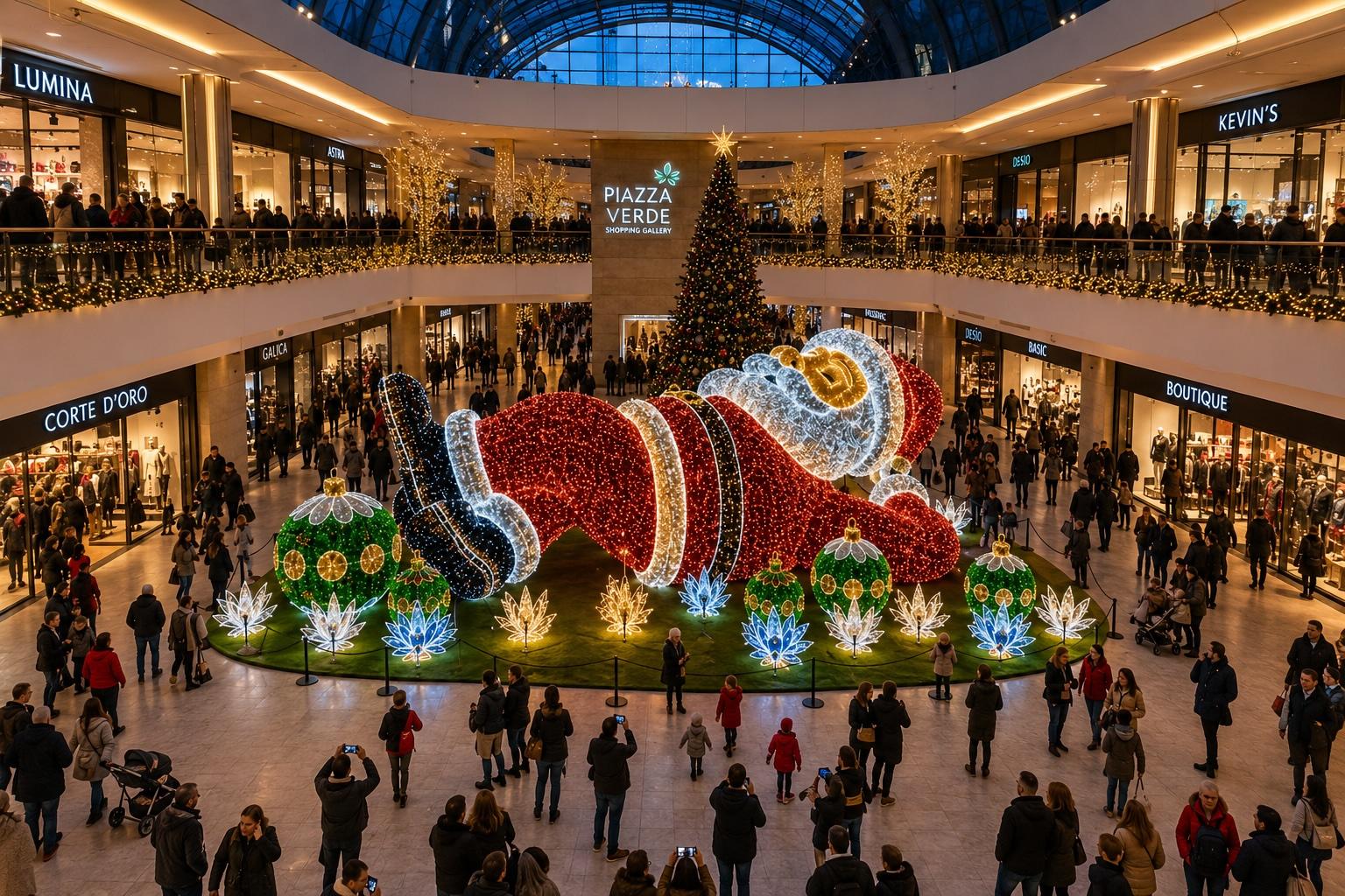 Installazioni luminose natalizie per centri commerciali: come aumentare l’affluenza durante le feste