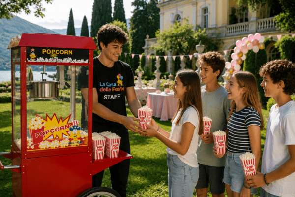 noleggio-carretto-animatore-pop-corn -Compleanno-bambini