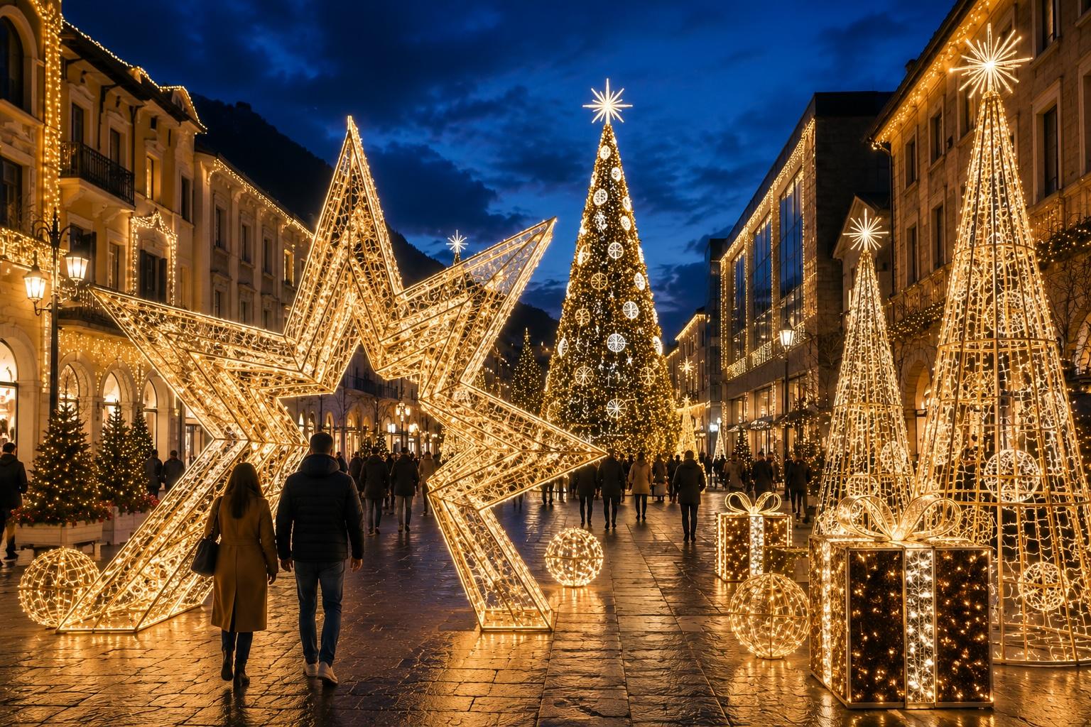 Installazioni luminose monumentali: quando il Natale diventa un’esperienza