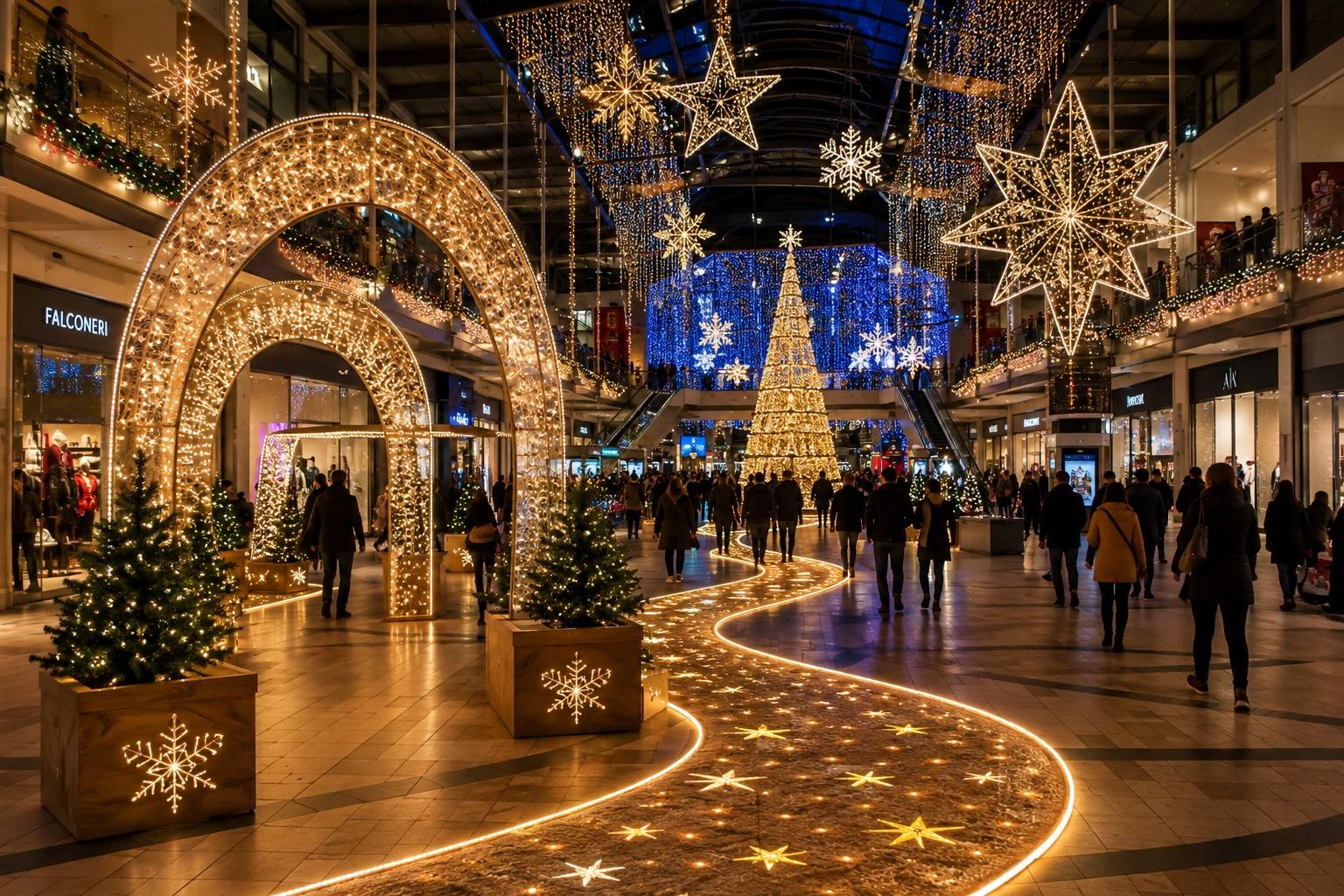 Percorsi luminosi natalizi: come guidare il flusso dei visitatori