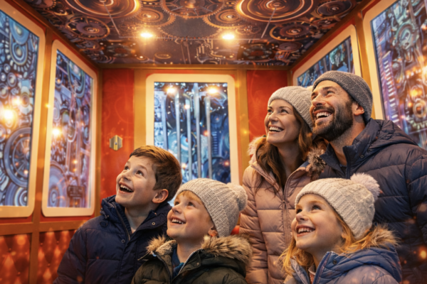 Simulatore-elevator-Natale-paesaggio-famiglia-noleggio