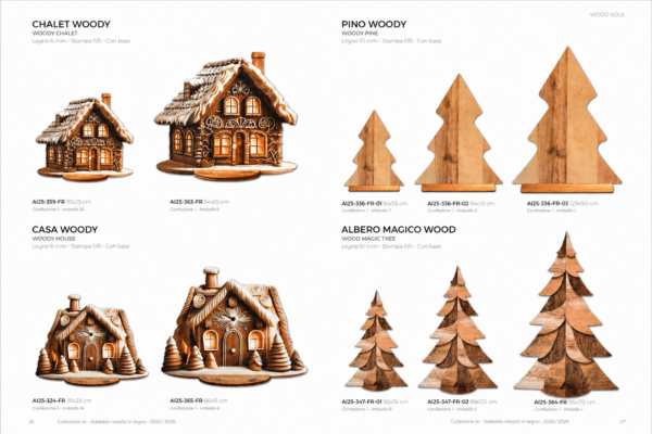 ALBERI E CASETTE - naturale- APPOGGIO LODGE