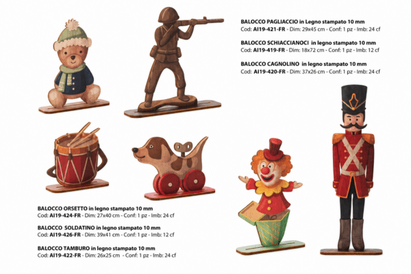 BALOCCHI 5 - legno colorato - APPOGGIO E HERO TRADITIONAL