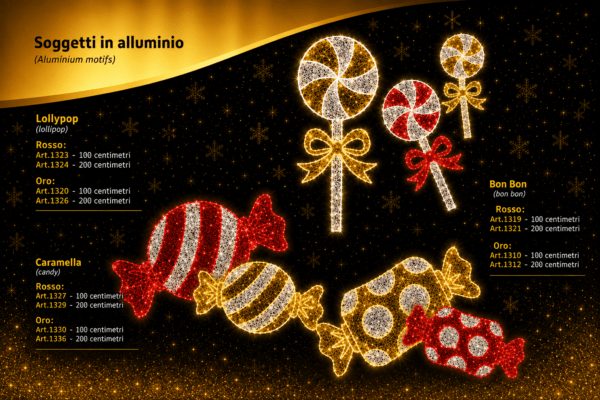 CARAMELLE BOB BON LOLLYPOP LUMINOSI - CANDY ROSSO