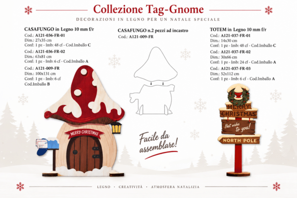 CASA E TOTEM GNOMI - colorato - APPOGGIO E HERO LODGE
