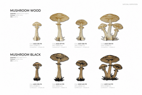 FUNGHI - naturale o lamina - APPOGGIO LODGE