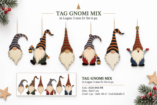 GNOMI LEGNO - colorati - APPESI LODGE