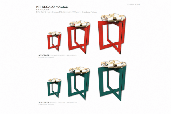 KIT PACCHI REGALO 3D - rosso e ottanio - HERO TRADITIONAL