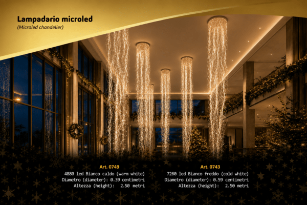 LAMPADARI CASCATE LUMINOSE