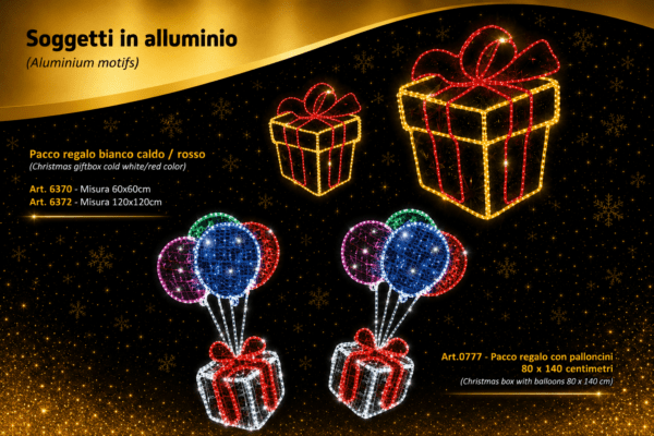 PACCHI REGALO E PALLONCINI LUMINOSI