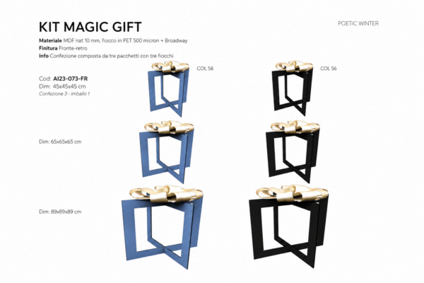 PACCHI REGALO - nero azzurro - APPOGGIO ELEGANT