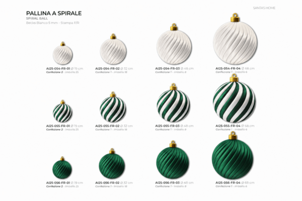 PALLINE 2D - bianco verdone - APPESI TRADITIONAL