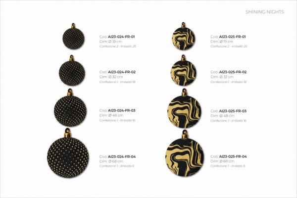 PALLINE nere + LAMINA ORO - APPESI 2