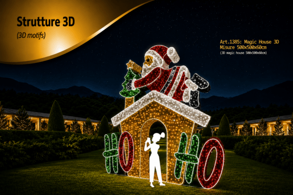 PHOTOBOOT CASETTA CON BABBO NATALE LUMINOSI