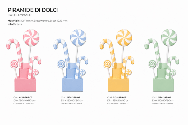 PIRAMIDE DI DOLCI - APPOGGIO HERO CANDY PASTELLO