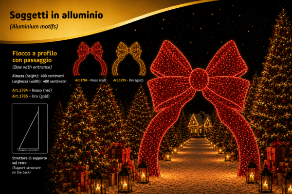 PORTALE FIOCCO LUMINOSO