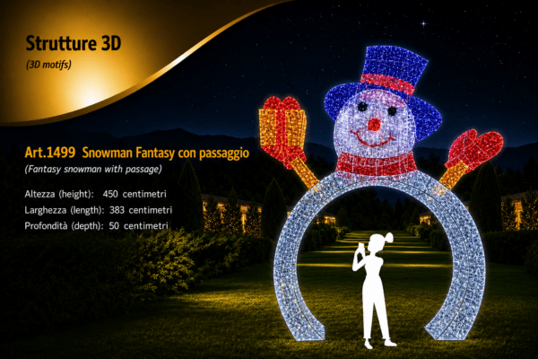 PORTALE PHOTOBOOT PUPAZZO NEVE LUMINOSO