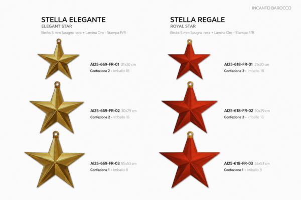 STELLA REGALE - rosso oro - APPESI ELEGANT